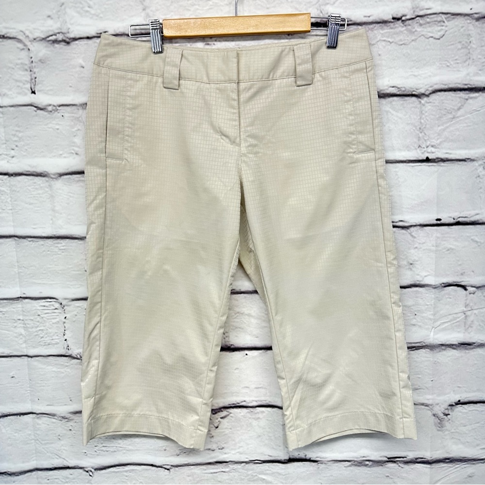 ADIDAS Capris Size 8 Climalite Pockets zipper belt loops lightweight - Picture 3 of 12
